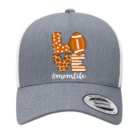 Love Football American Mom Life Player With Leopard Mor Yupoong Trucker Cap | Artistshot