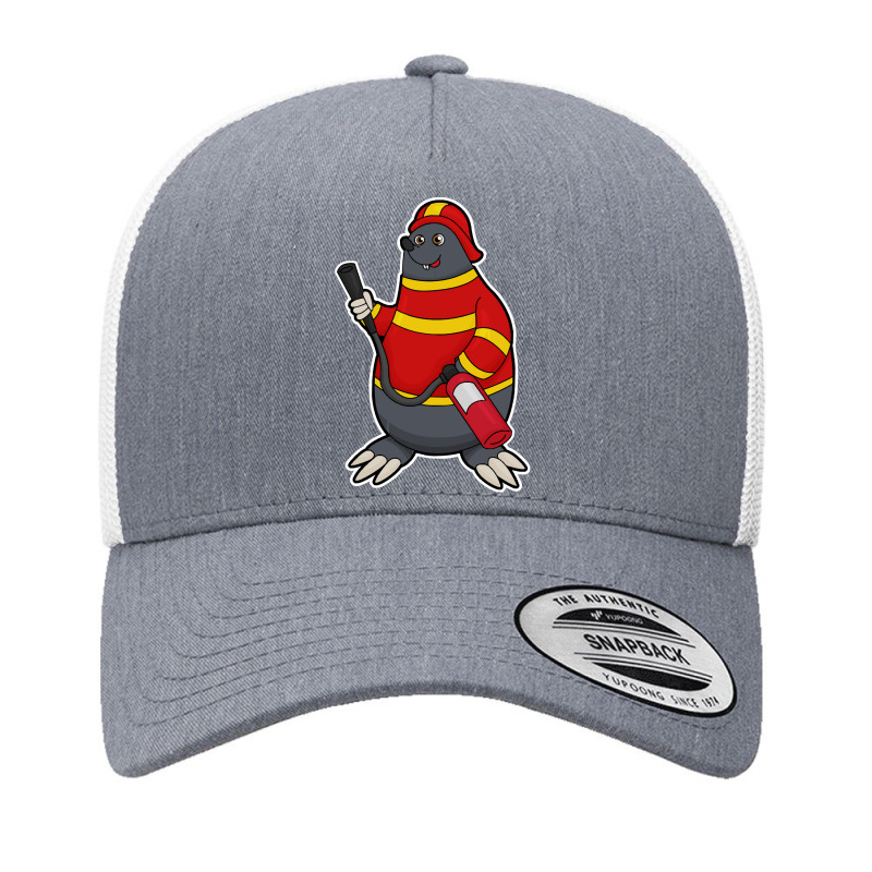 Fire Department T  Shirt Mole As Firefighter With Fire Extinguisher T Yupoong Trucker Cap by redwingcoot | Artistshot