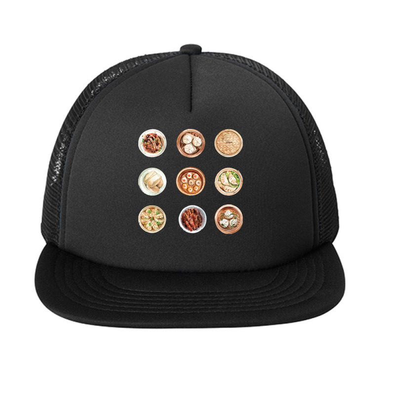 Assorted Chinese Cantonese Dim Sum T  Shirt Chinese Dim Sum Variety T Foam Snapback Hat | Artistshot