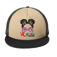 Messy Bun Hair Latinx Countries Flag Hispanic Heritage Month T Shirt Foam Snapback Hat | Artistshot