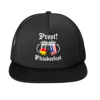 Prost Beer German American Flag Prost Oktoberfest 2022 T Shirt Foam Snapback Hat | Artistshot