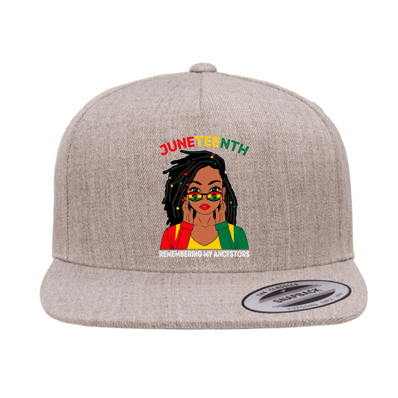 Loc'd Hair Black Woman Remebering My Ancestors Juneteenth 5 panel snapback cap by nhan0105 | Artistshot