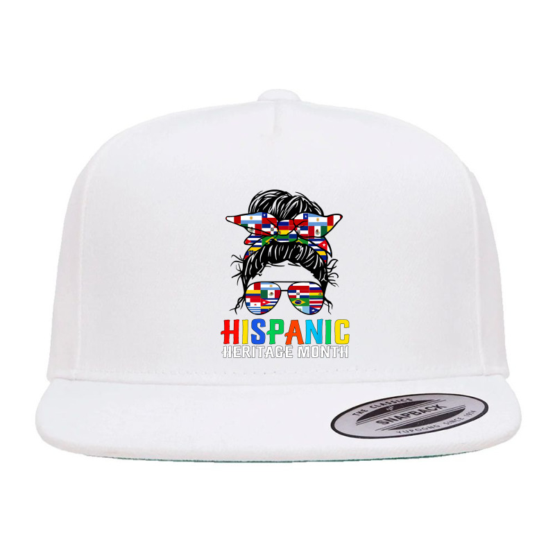 National Hispanic Heritage Month Latin Flags Messy Bun 5 panel snapback cap by CUSER3146 | Artistshot