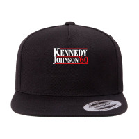 Kennedy Johnson 1960 Retro Campaign Shirt T Shirt 5 Panel Snapback Cap | Artistshot