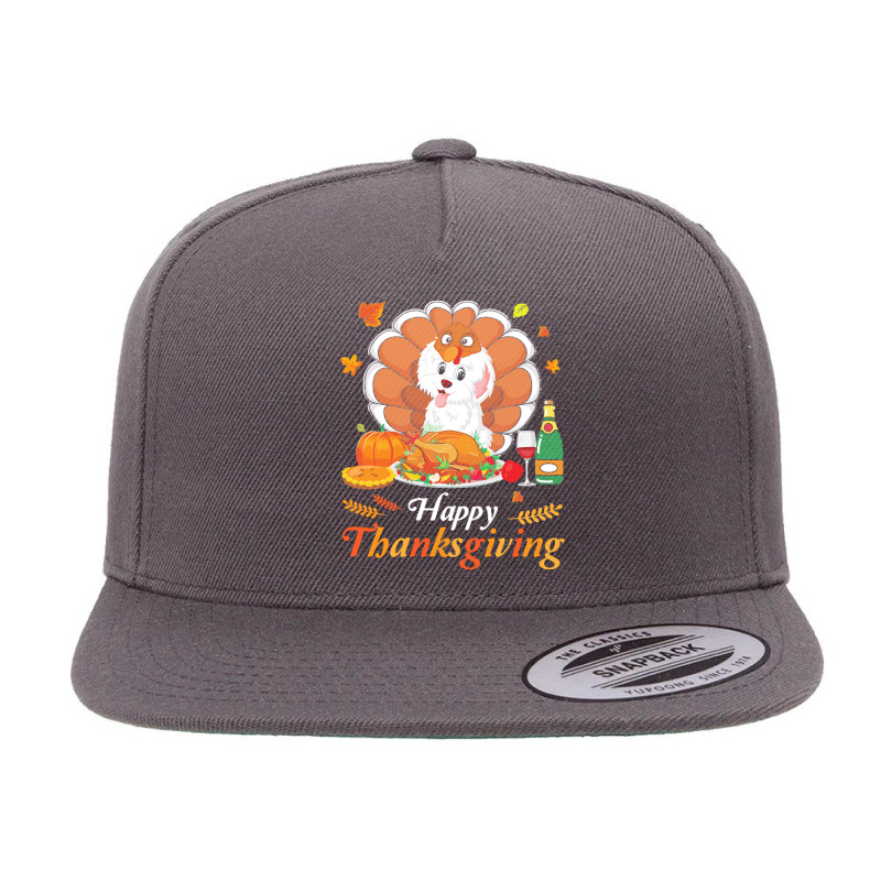 Havanese Dog Thanksgiving Christmas Day T  Shirt Havanese Turkey Costu 5 Panel Snapback Cap | Artistshot