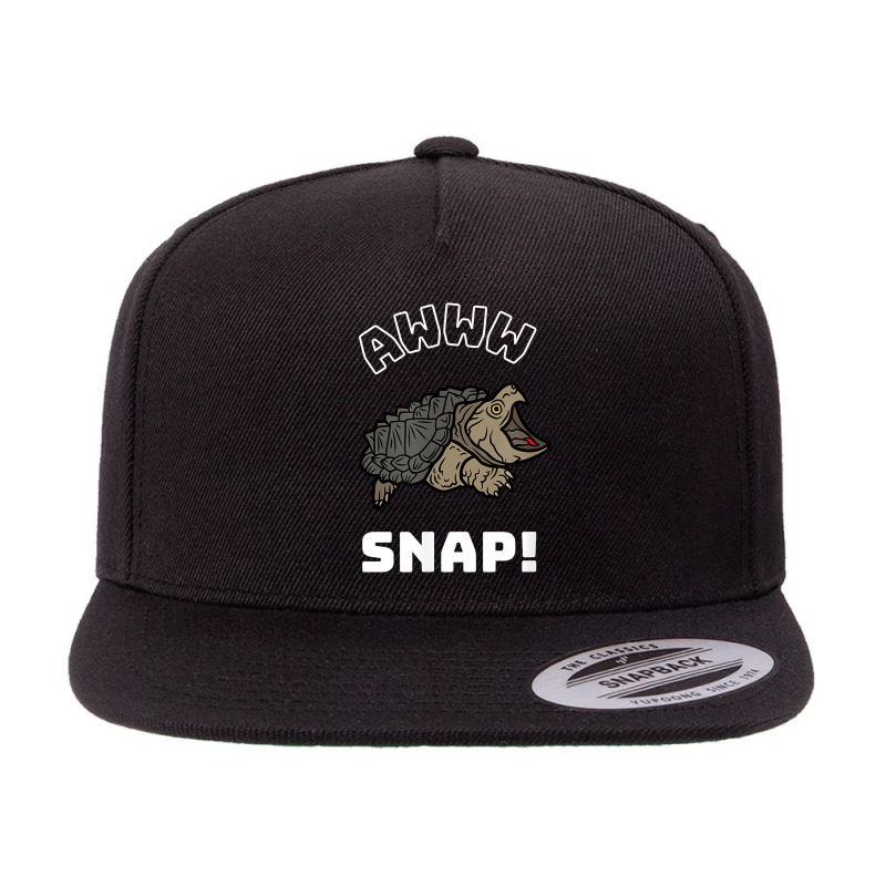 Alligator Snapping Turtle Meme For Men Women Kids 5 Panel Snapback Cap | Artistshot