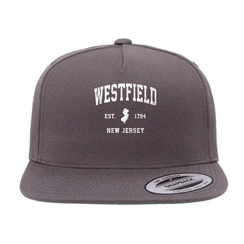 Westfield New Jersey Nj Vintage Athletic Sports Design T Shirt 5 Panel Snapback Cap | Artistshot