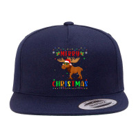 Xmas Light Moose Design Matching Christmas Pajama T Shirt 5 Panel Snapback Cap | Artistshot