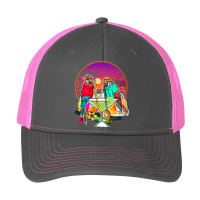 Tropical Summer Vacation Birds  Parrots Drinking Margarita Long Sleeve Pa Trucker Cap | Artistshot