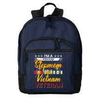 Vietnam Veteran Shirts Proud Stepmomtees Men Boys Gifts Basic Backpack | Artistshot