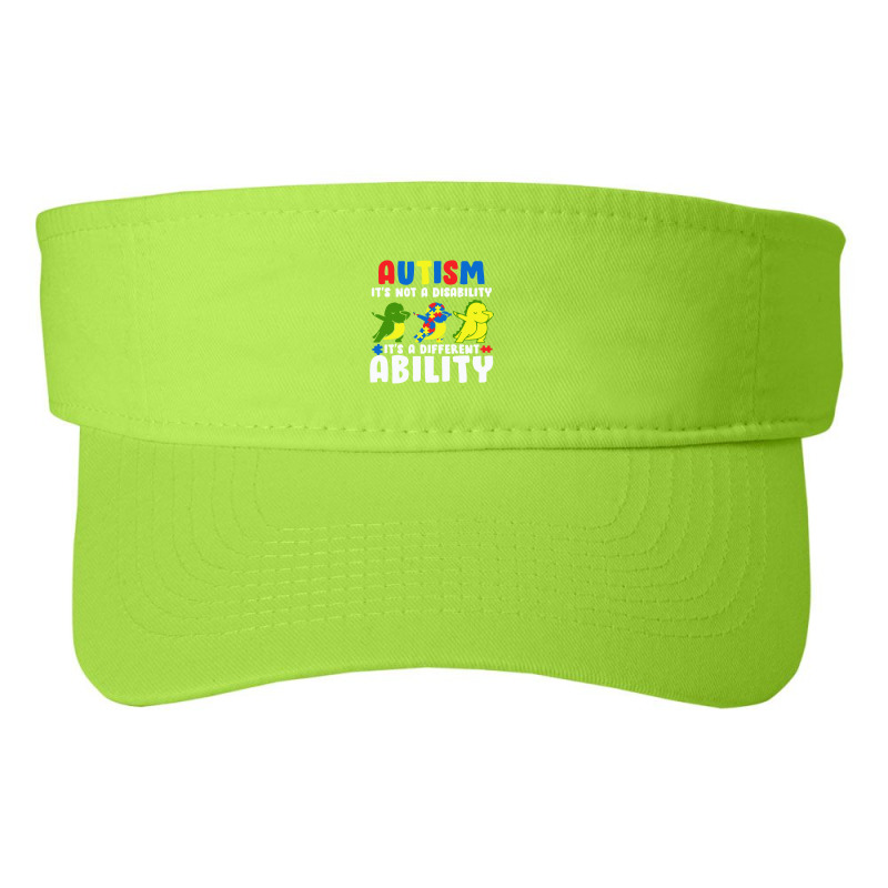 It's Not A Disability Ability Autism Dinosaur Fashion Visor by afroiani | Artistshot