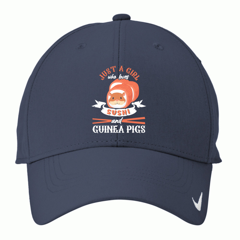 Guinea Pig T  Shirt Girl Who Loves Guinea Pigs Sushi Japan Rodent Fan Nike Dri-fit Cap | Artistshot