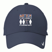 Autism Gift T  Shirt Autism It's Not A Disability It's A Different Abi Nike Dri-fit Cap | Artistshot