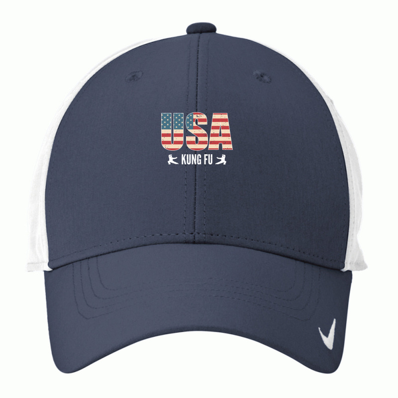 Kung Fu American Usa Flag | Kung Fu Martial Art T-shirt Nike Dri-FIT Cap by John Phillips | Artistshot