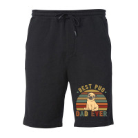 Best Pug Dad Ever Retro Vintage Father's Day Fleece Short | Artistshot