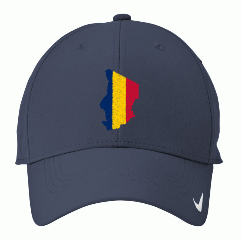 Chad Flag Map Drawing Line Art Nike Dri-fit Cap | Artistshot