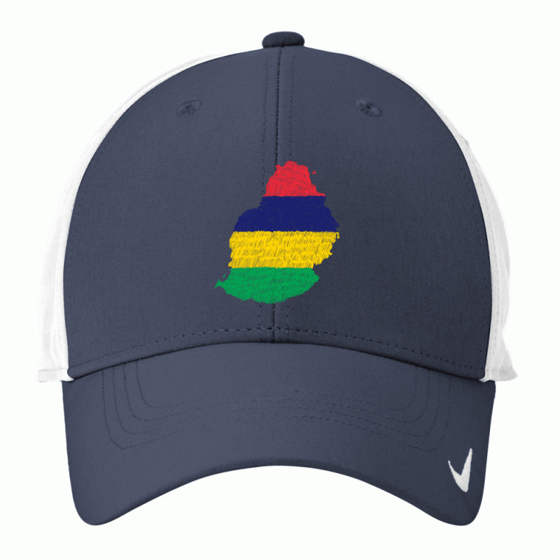 Mauritius Map Flag Drawing Line Art Nike Dri-FIT Cap by Erwin Saputra Art | Artistshot