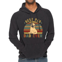 Best Pug Dad Ever Retro Vintage Father's Day Vintage Hoodie | Artistshot