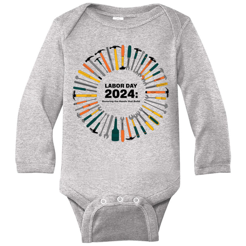 Labor Day 2024 Long Sleeve Baby Bodysuit by Charity Aduset | Artistshot