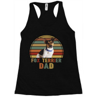 Fox Terrier Dad Retro Vintage Father's Day Gift Racerback Tank | Artistshot