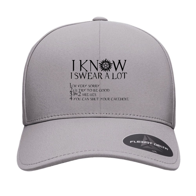 I Know I Swear A Lot  Black Ver Super Natural Seamless Cap | Artistshot