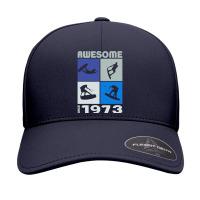 Awesome Since 1973. Wakeboard Lifestyle Pullover Hoodie Seamless Cap | Artistshot