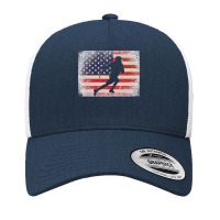 Lacrosse 4th Of July Gift American Flag Usa  Ball Stick Premium Yupoong Trucker Cap | Artistshot