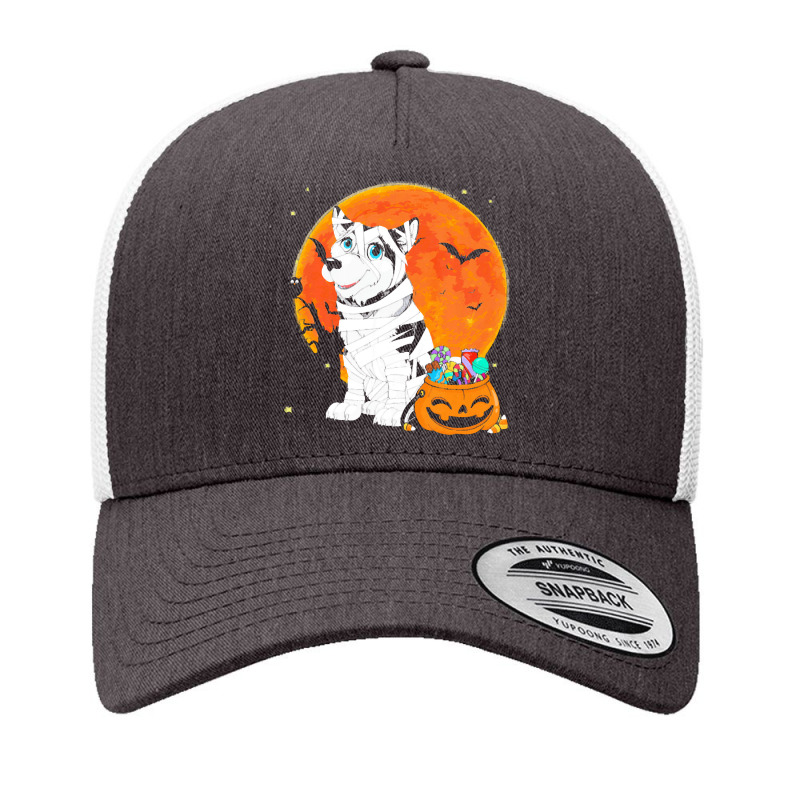 Alaskan Malamute Dog Candy Pumpkin T  Shirt Alaskan Malamute Dog Candy Yupoong Trucker Cap | Artistshot