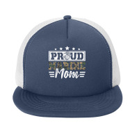 Proud Marine Military Veteran Mom Mama Mommy Mother's Day T Shirt Foam Snapback Hat | Artistshot