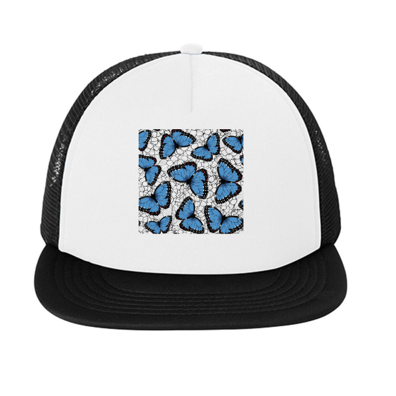 Bluemorphopar T  Shirt Blue Morpho Butterfly 3 T  Shirt Foam Snapback hat by unwieldystatement | Artistshot