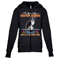 So There's This Boston Terrier Who Kinda Stole My Heart Who Calls Me W Youth Zipper Hoodie | Artistshot