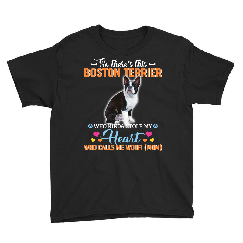 So There's This Boston Terrier Who Kinda Stole My Heart Who Calls Me W Youth Tee by vip.pro123 | Artistshot