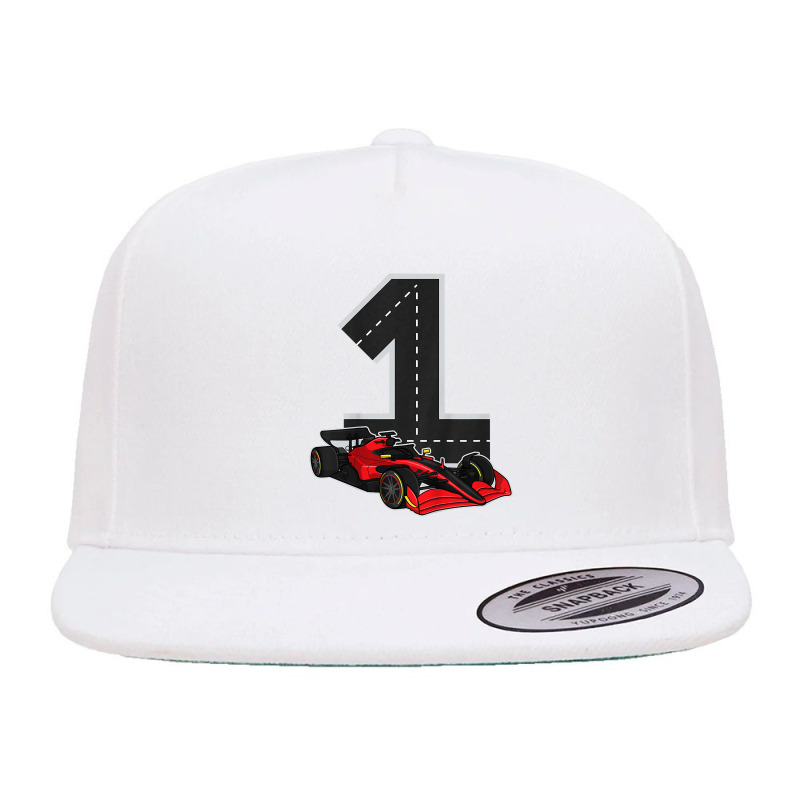 Kids 1 Years Old Kid Race Track Number Racing Car Birthday T Shirt 5 panel snapback cap by survisgn | Artistshot