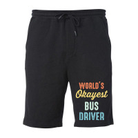 World's Okayest Bus Driver Funny T Shirt Fleece Short | Artistshot