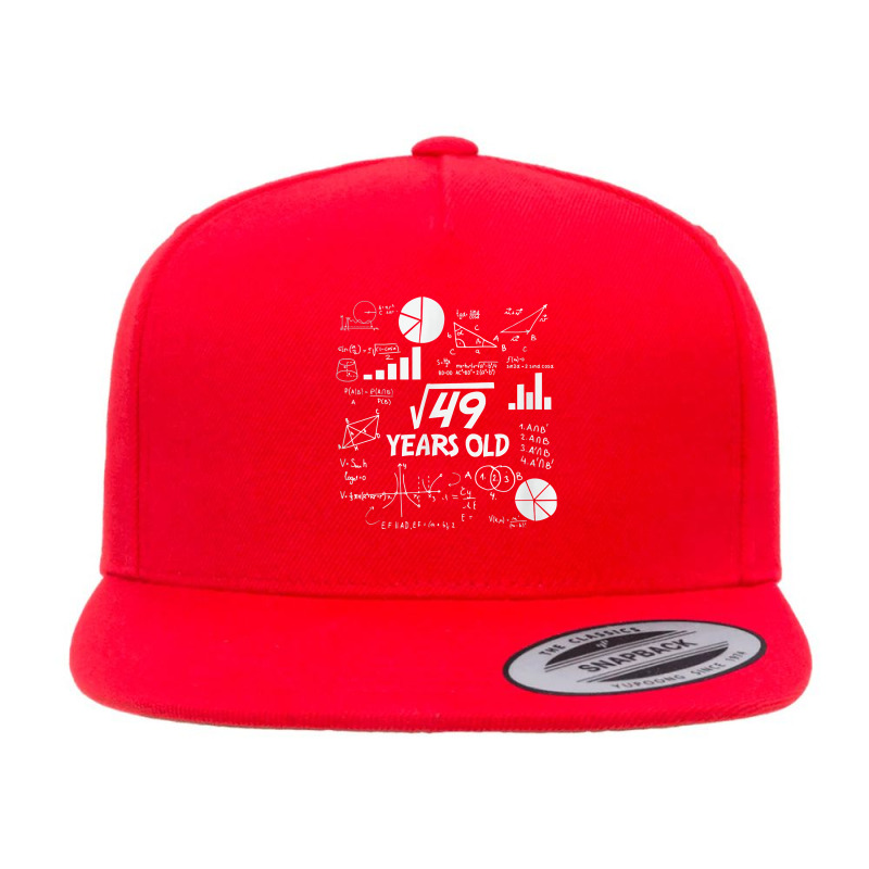 Birthday Square Root Math Problem Fun Calculation 7th T Shirt 5 panel snapback cap by tognifx | Artistshot