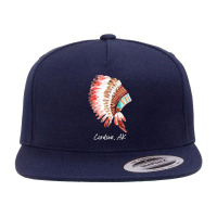 Native Indian Tribal Headdress Art T  Shirt Cordova Alaska Watercolor 5 Panel Snapback Cap | Artistshot