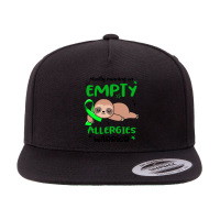 Allergies Awareness T  Shirt Mostly Running On Empty Allergies Warrior 5 Panel Snapback Cap | Artistshot