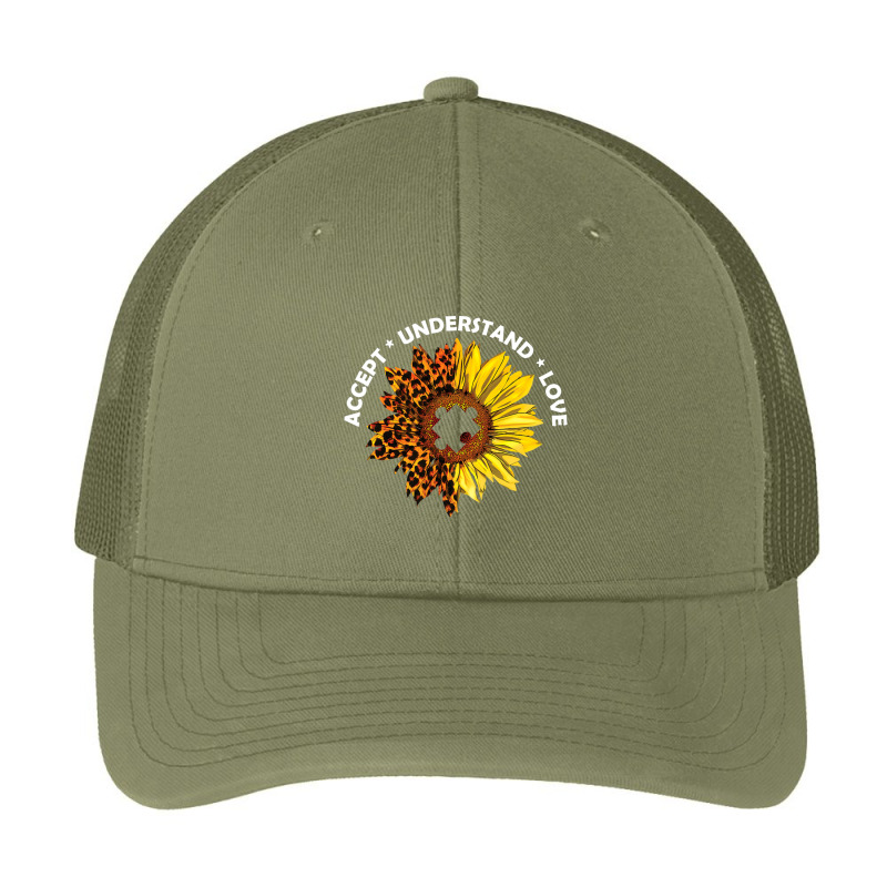 Accept Understand Love Sunflower Leopard Autism Teacher Pa Trucker Cap by LindsayYuh | Artistshot