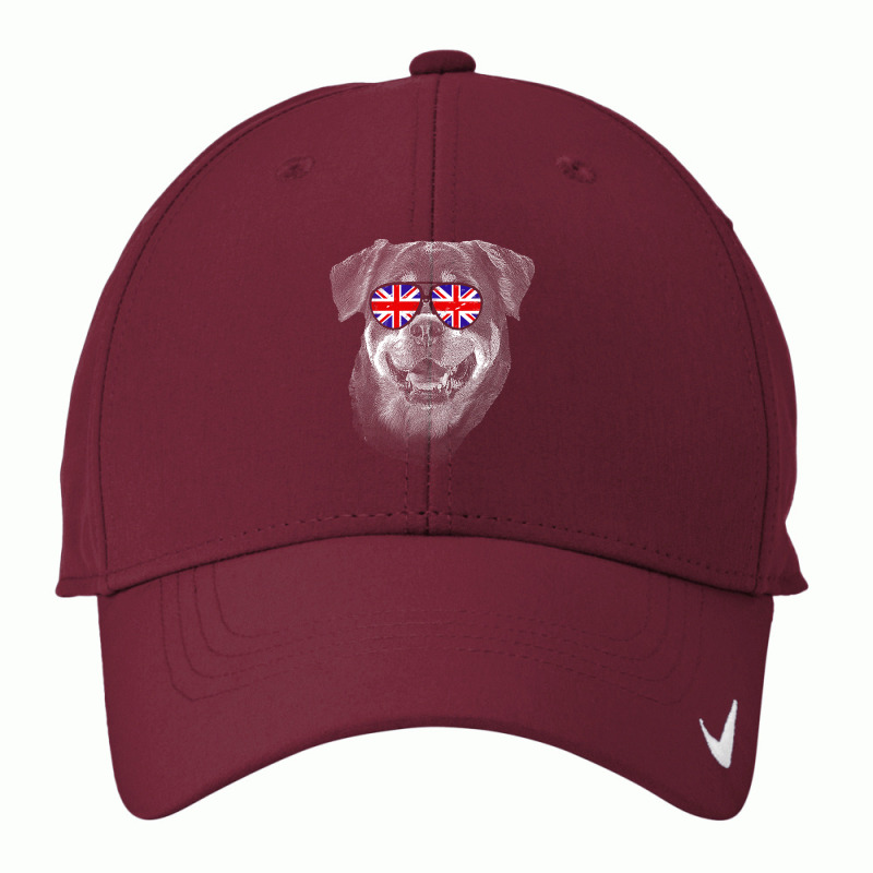 Rottweiler T  Shirt Rottweiler United Kingdom Flag Sunglass T  Shirt Nike Dri-FIT Cap by deionschaefer81 | Artistshot