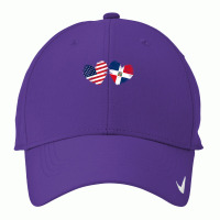 Usa Dominican Republic Flag Heart Dominican American T Shirt Nike Dri-fit Cap | Artistshot