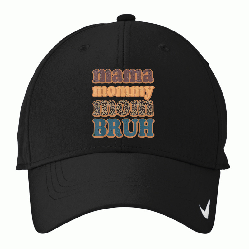 Mama Mommy Mom Bruh Vintage Leopard Boys Girls Kids Nike Dri-fit Cap | Artistshot