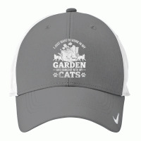 I Just Want To Work In My Garden And Hang Out With My Cats T Shirt Nike Dri-fit Cap | Artistshot