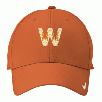 Letter W T  Shirt Letter W Monogram Olive Green Abstract Pattern Paint Nike Dri-fit Cap | Artistshot