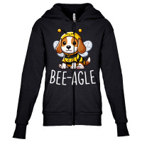 Funny Beagle Dog Bee Agle Bee Youth Zipper Hoodie | Artistshot