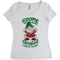 Gnome More Tangled Lights, Please Women's Triblend Scoop T-shirt | Artistshot