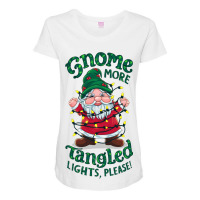 Gnome More Tangled Lights, Please Maternity Scoop Neck T-shirt | Artistshot