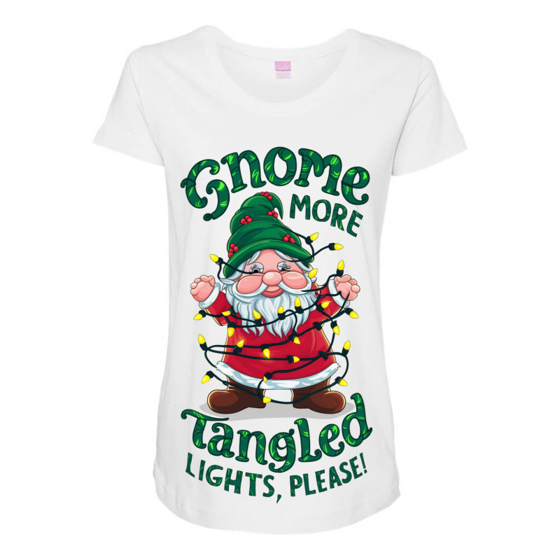 Gnome More Tangled Lights, Please Maternity Scoop Neck T-shirt by Sandy | Artistshot