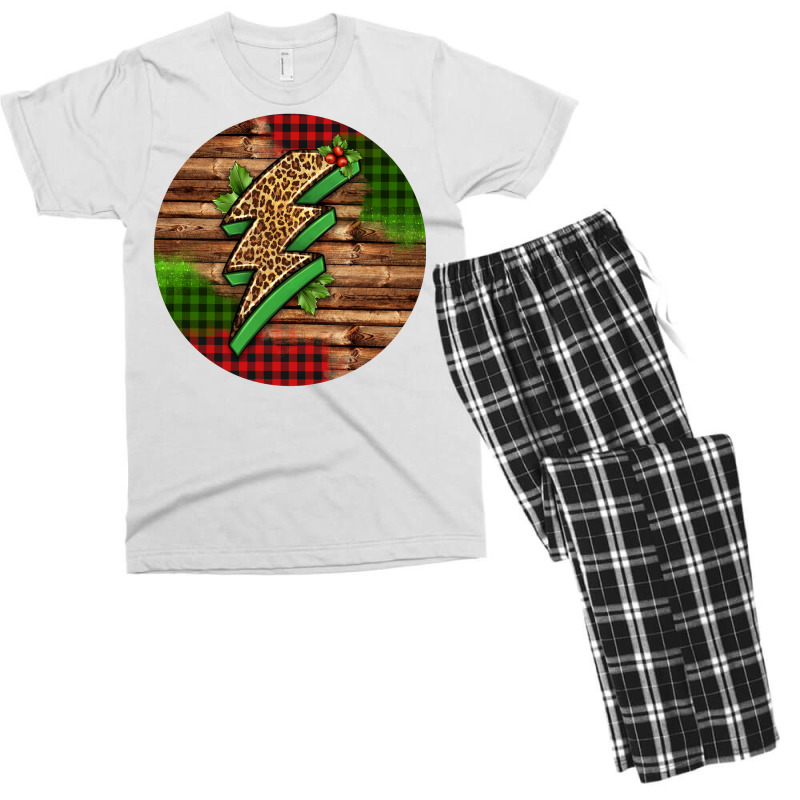 Leopard Lightning Bolt Christmas Men's T-shirt Pajama Set by Christmas Ornament Shop | Artistshot