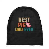 Best Pig Dad Ever Retro Vintage  Father's Day Gift Baby Beanies | Artistshot