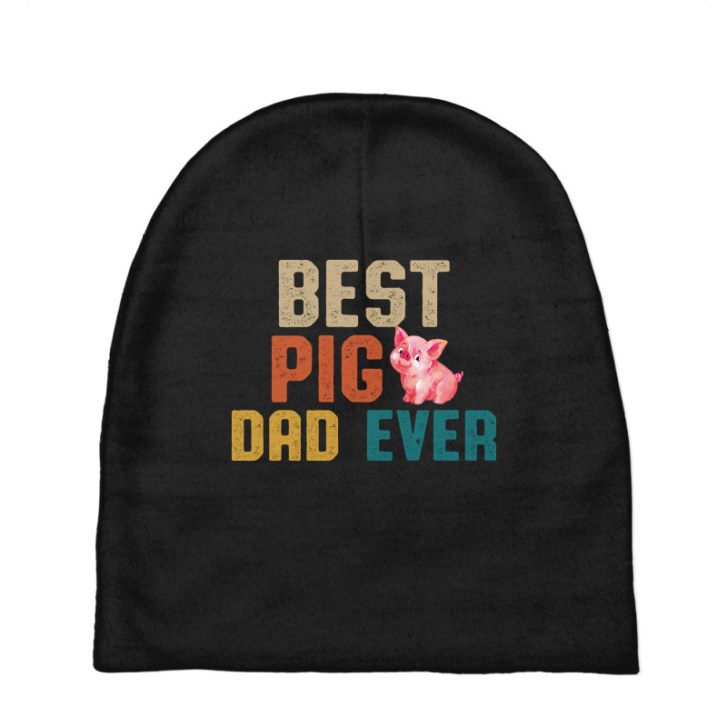 Best Pig Dad Ever Retro Vintage  Father's Day Gift Baby Beanies | Artistshot